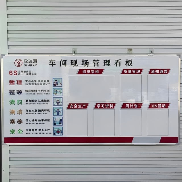 办公室墙上贴的验厂准备清单